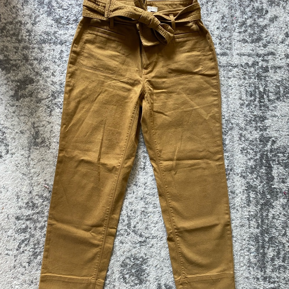 Petite Size 2 paper bag waists Loft pants